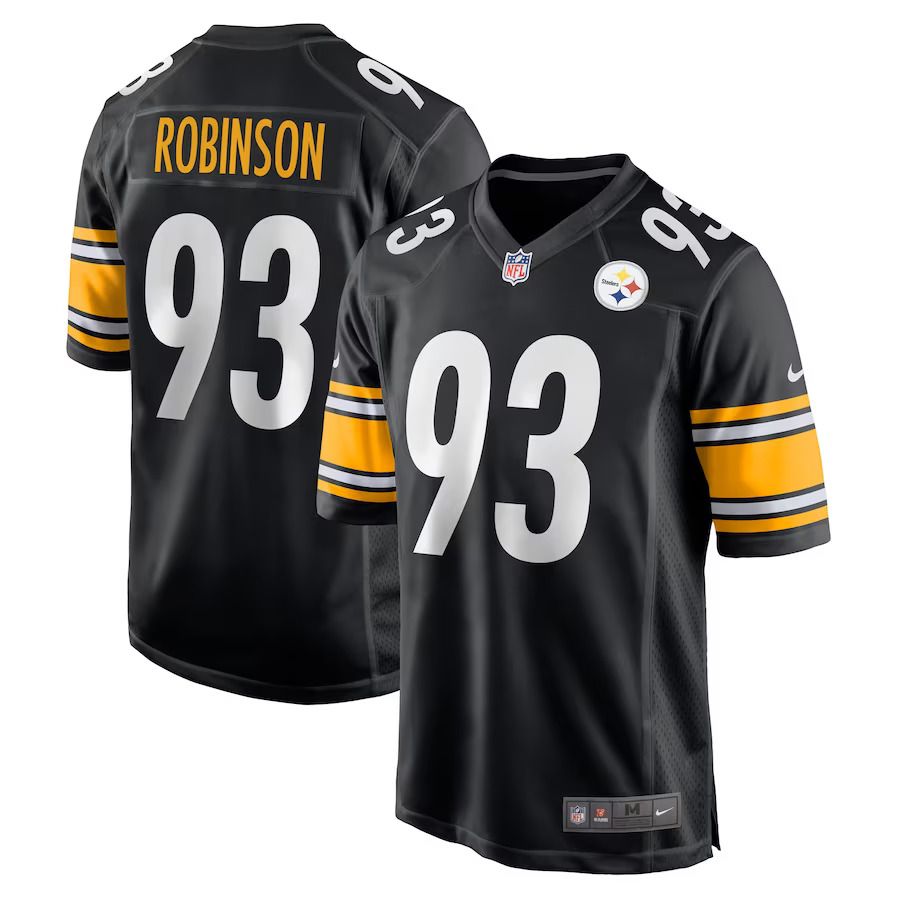 Men Pittsburgh Steelers #93 Mark Robinson Nike Black Game Player NFL Jersey